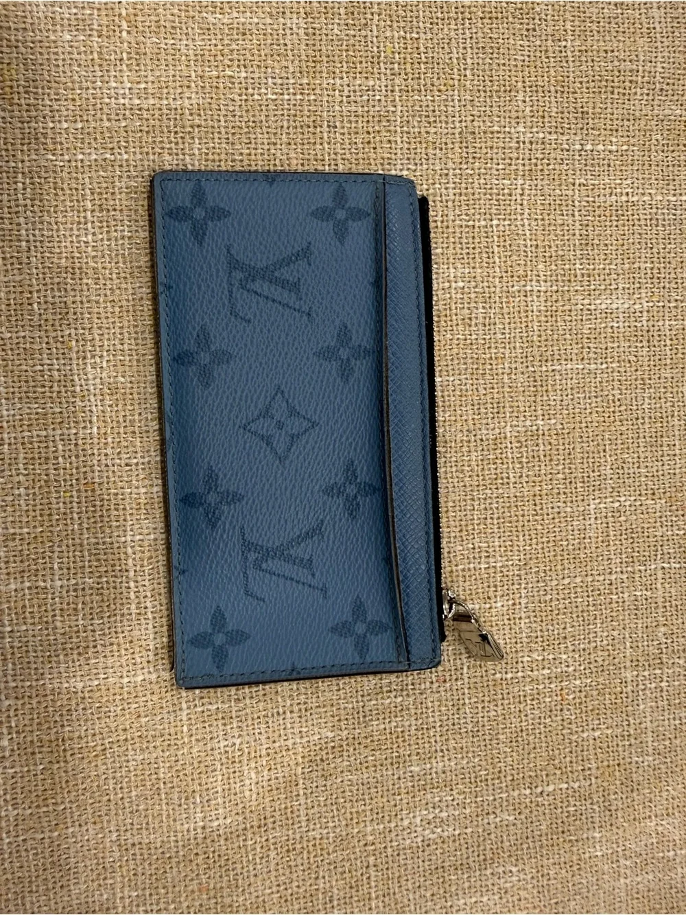 Louis Vuitton Men’s Blue Limited Edition Monogram Card Holder with Zip